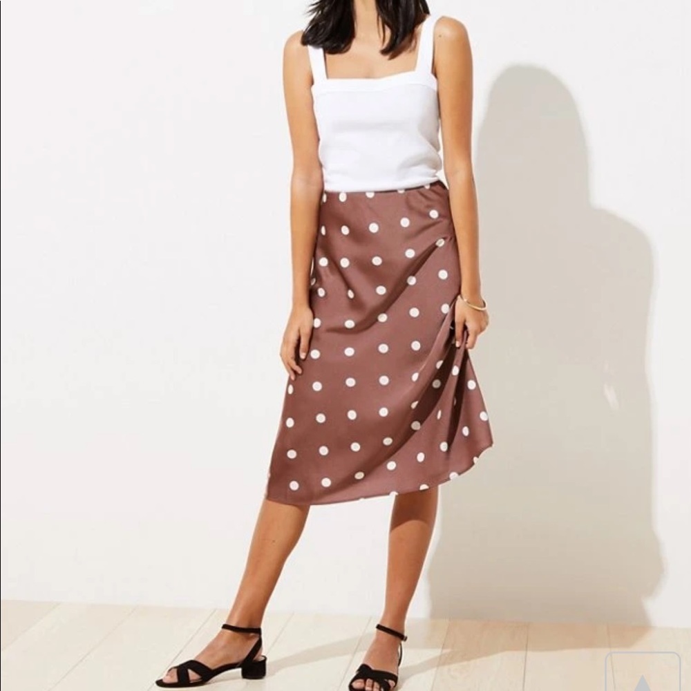 Polka Dot Midi Skirt